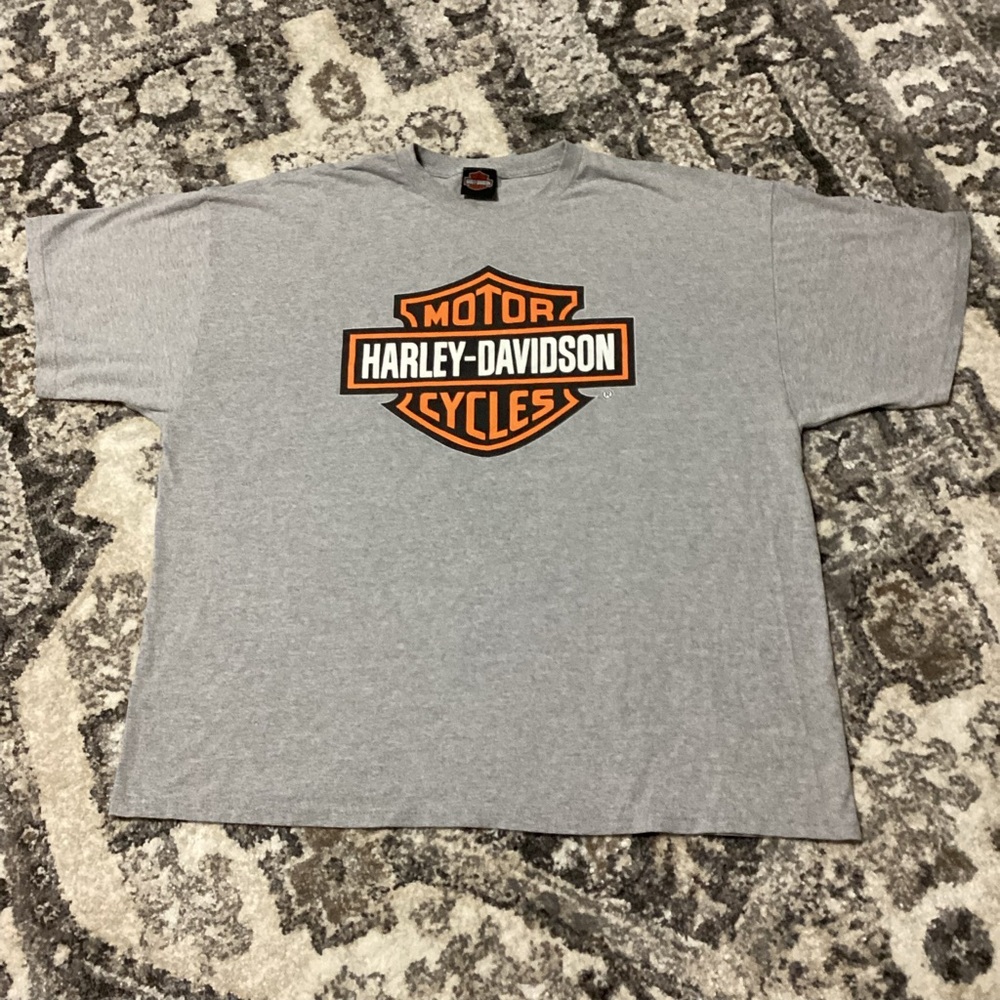 Harley-Davidson Las Vegas Nevada Gray and Orange Short Sleeve Tee Size 3XL
